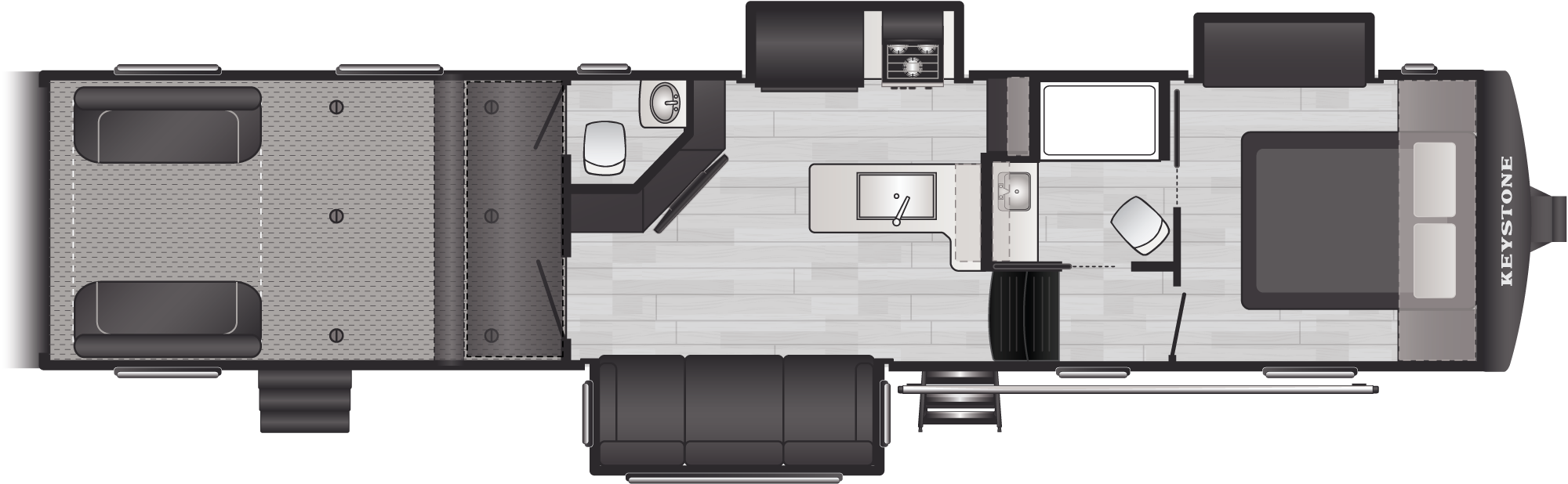 Floorplan of RV model 367