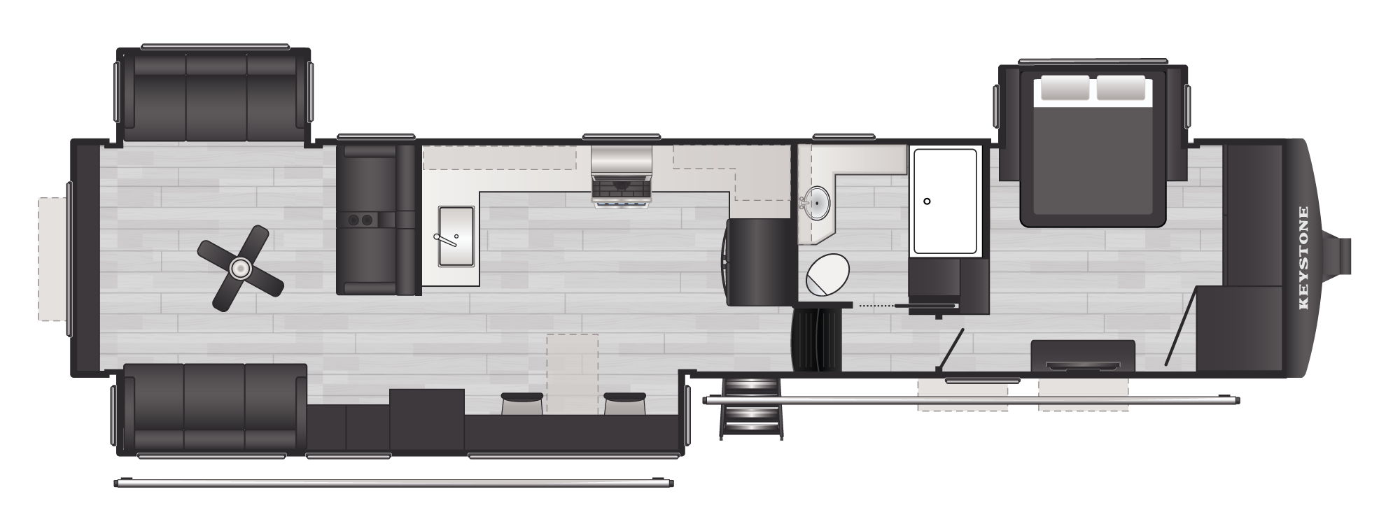 Floorplan of RV model 3500RD