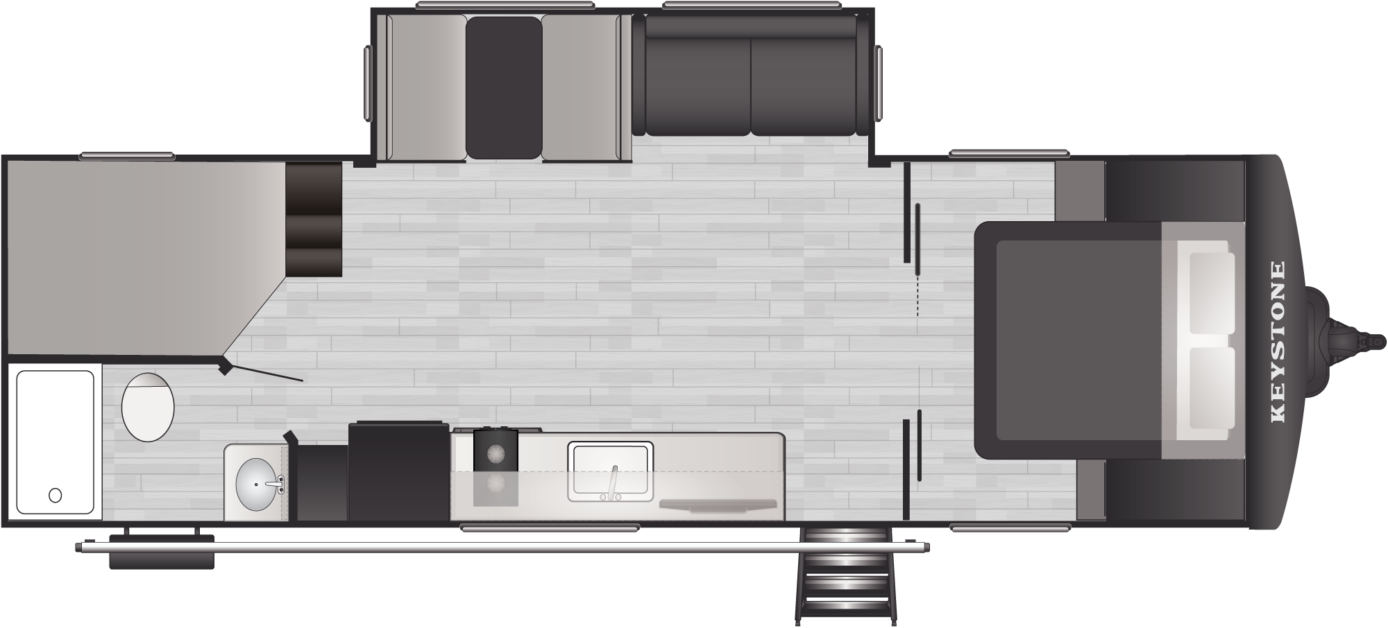 Floorplan of RV model 26BHCWE