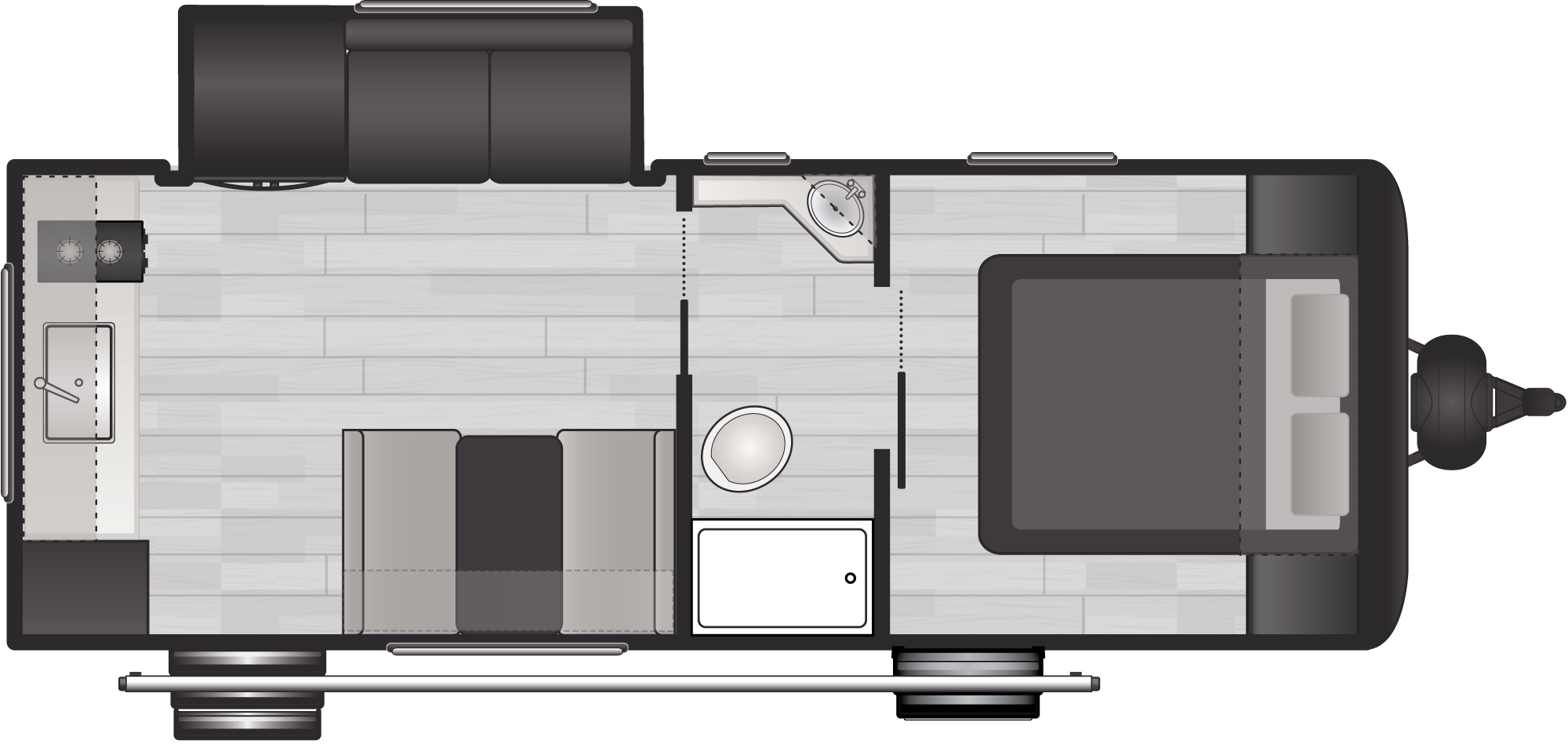 Floorplan of RV model 21RX