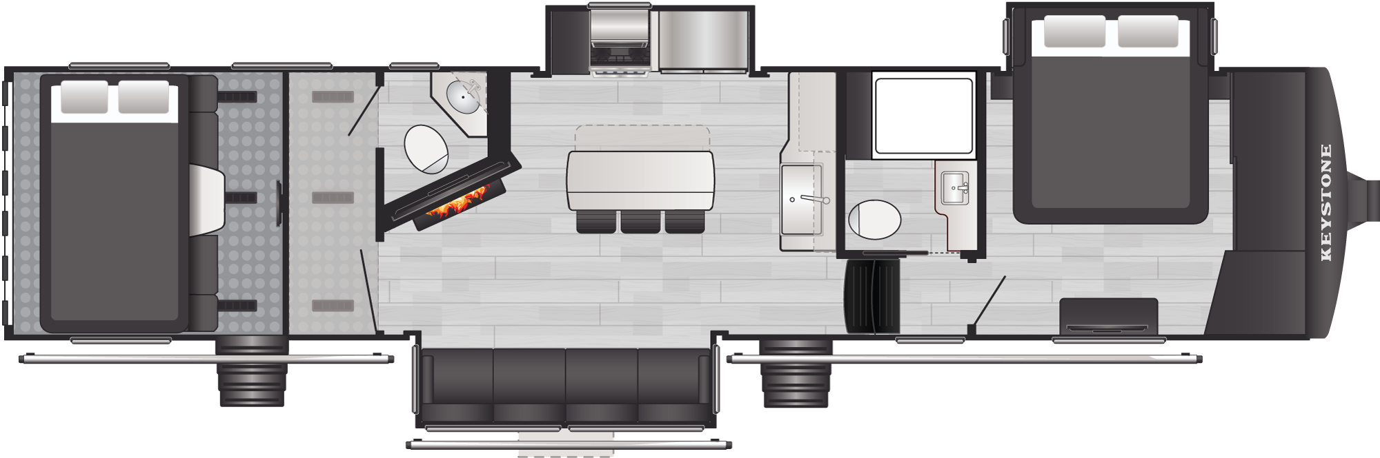 Floorplan of RV model 352