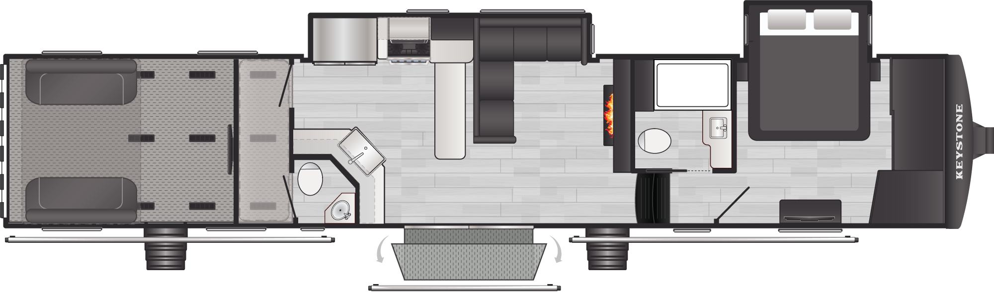 Floorplan of RV model 444