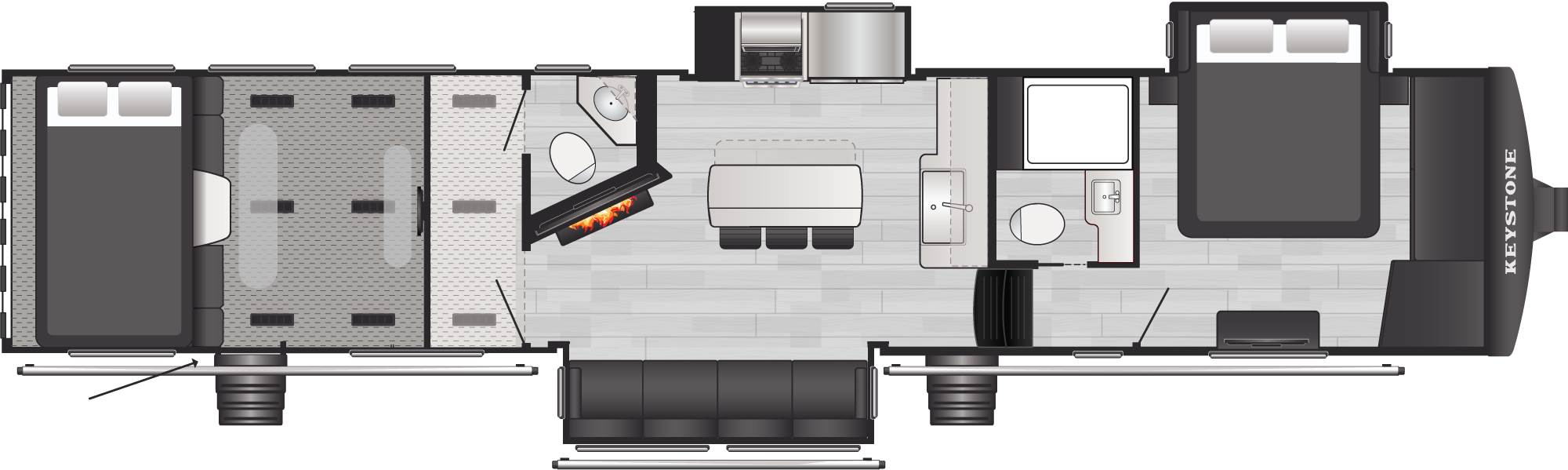 Floorplan of RV model 415