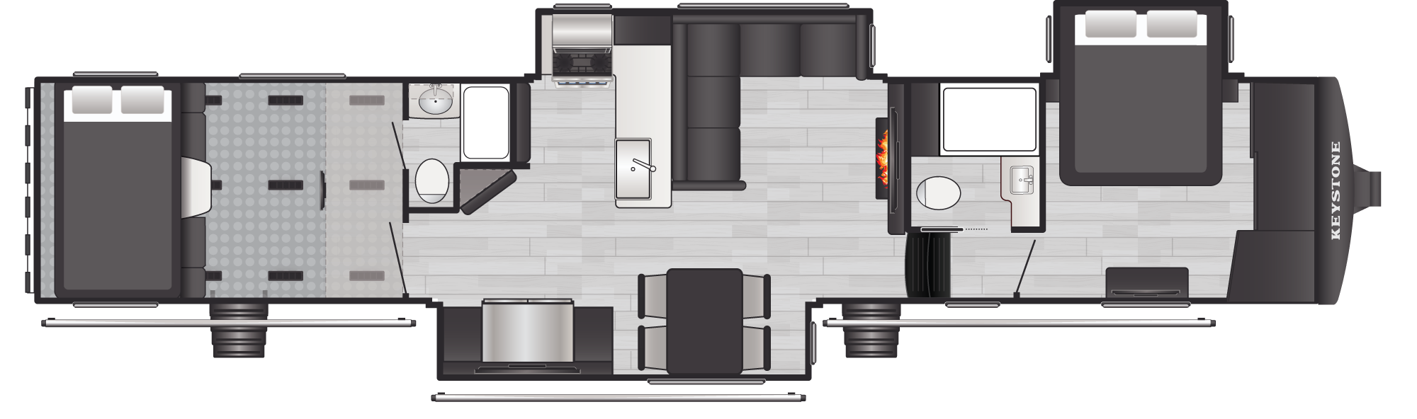 Floorplan of RV model 433