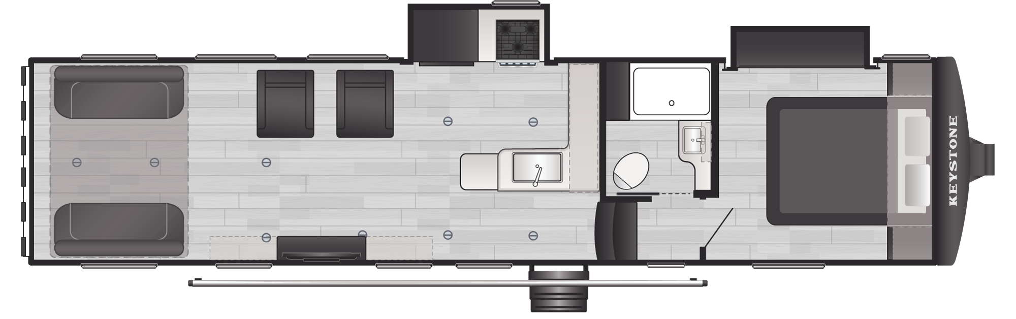 Floorplan of RV model 363