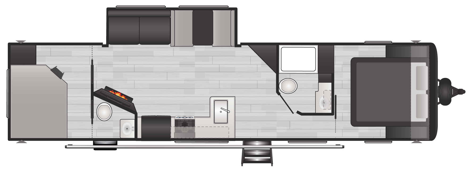 Floorplan of RV model 32BHS