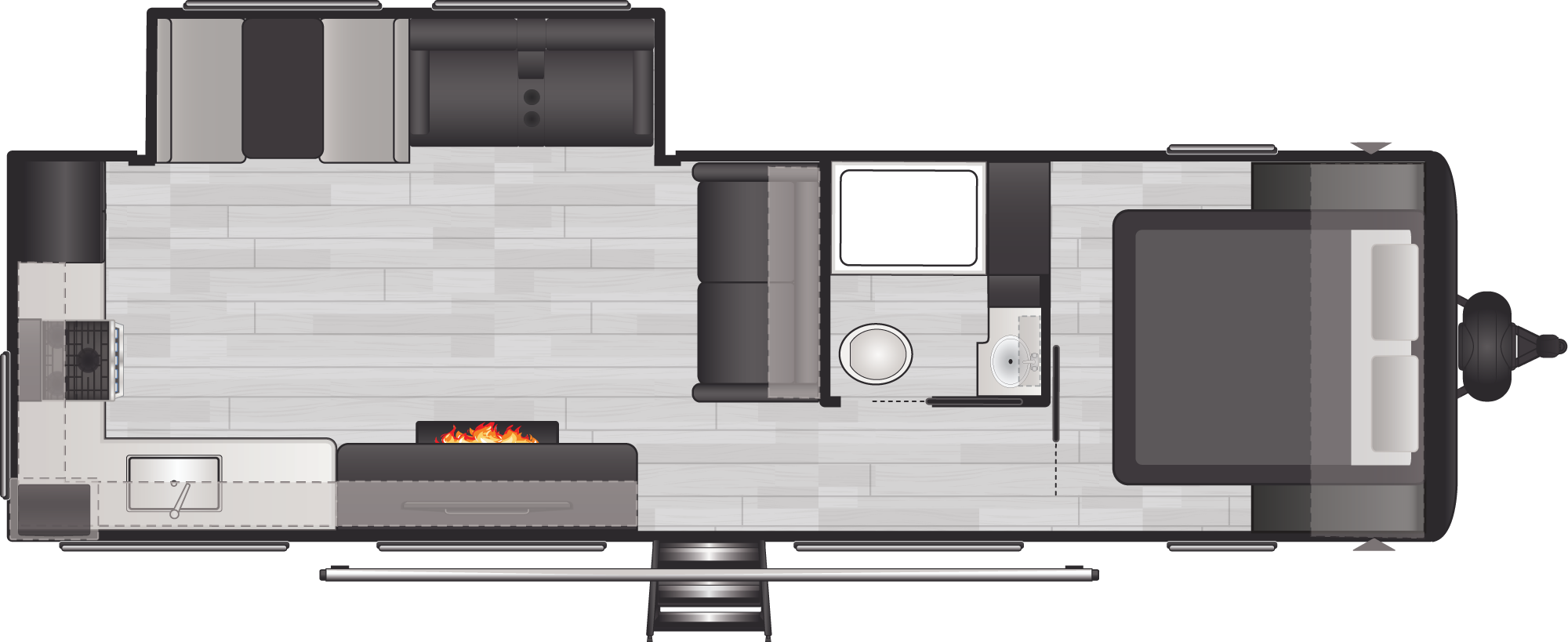 Floorplan of RV model 29RKS