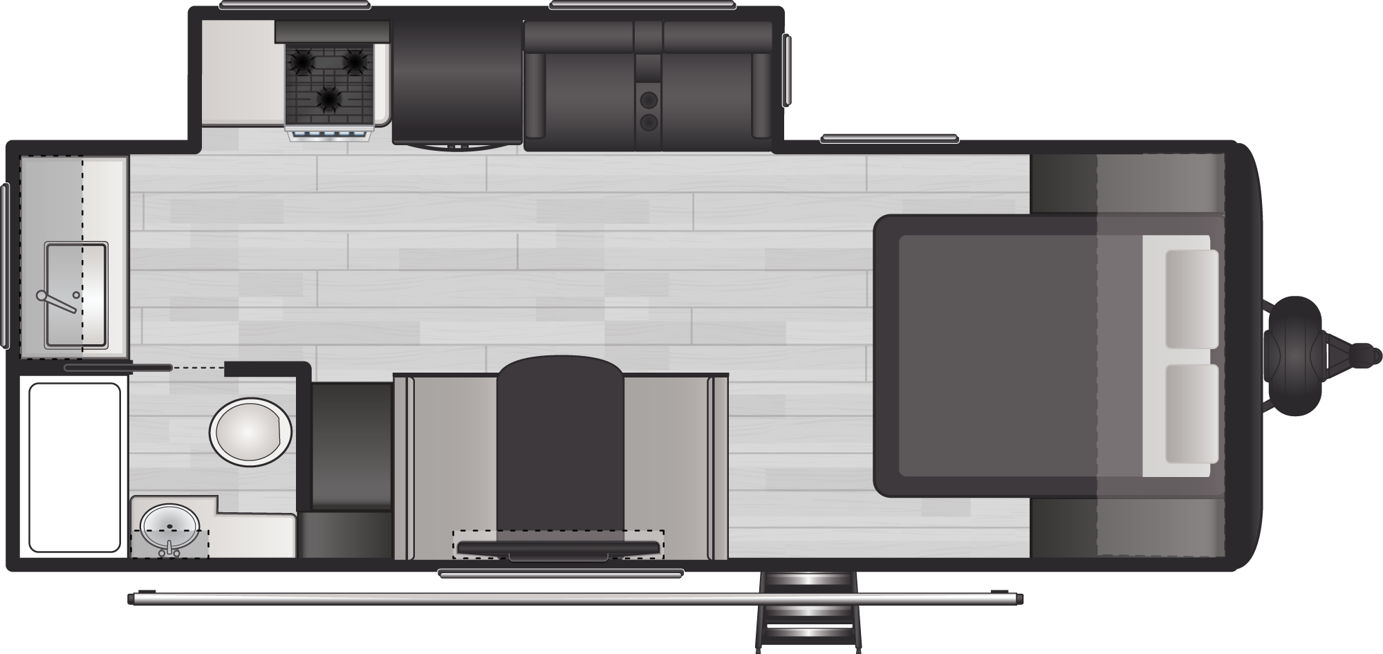 Floorplan of RV model 2115RK