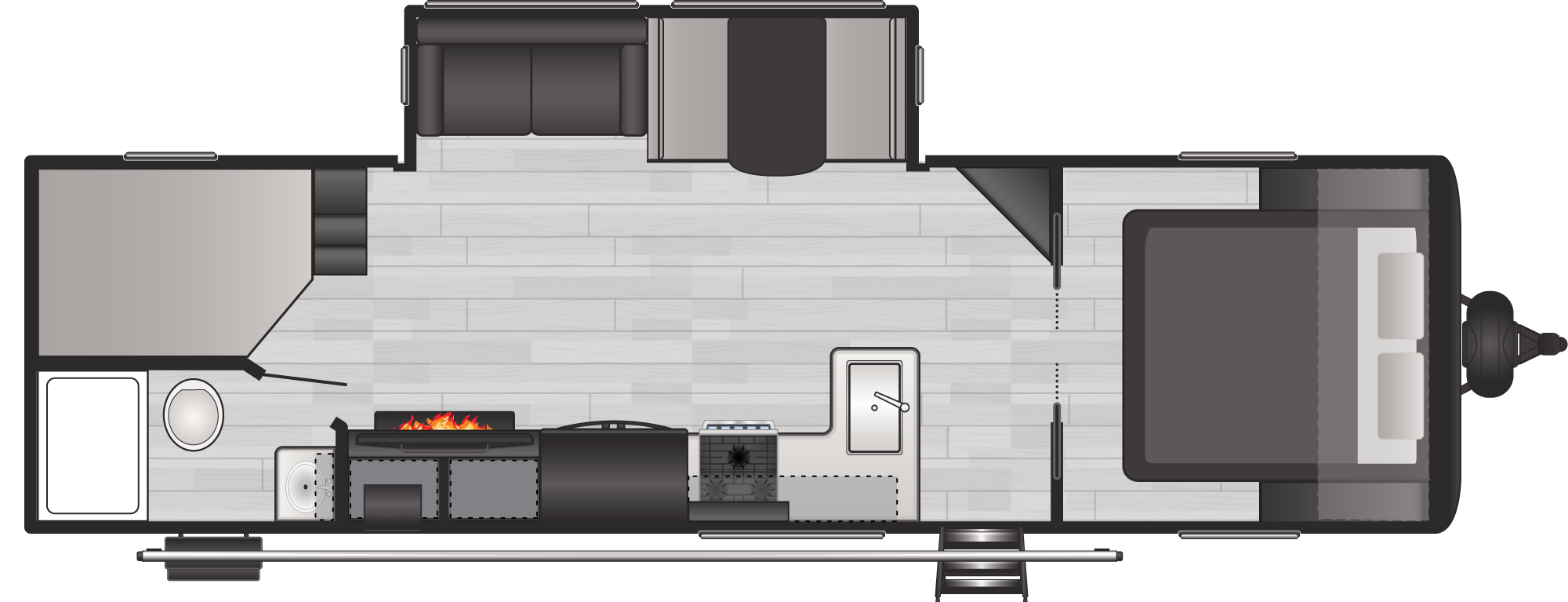 Floorplan of RV model 2900BH