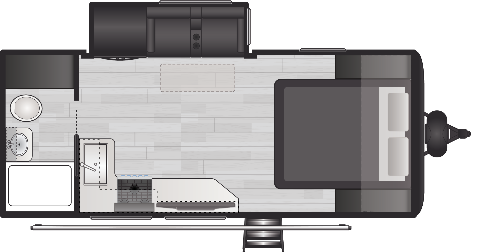 Floorplan of RV model 1905RB