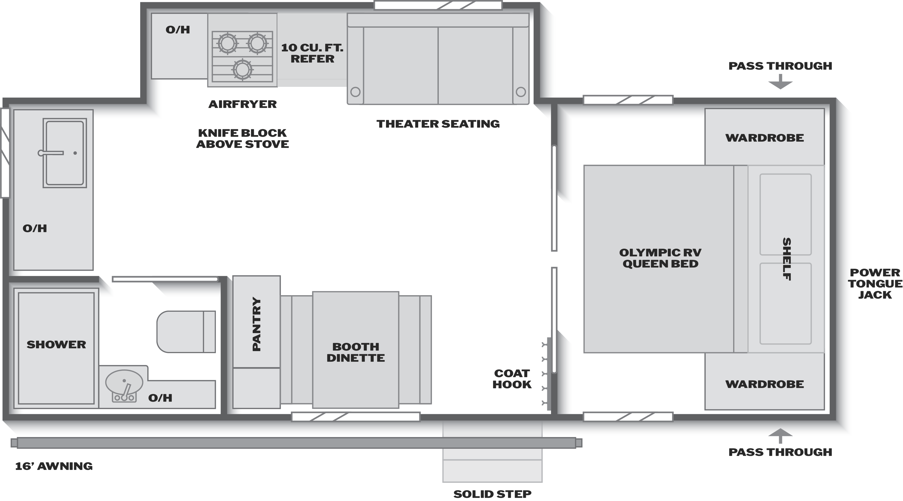 Floorplan of RV model 234MLS