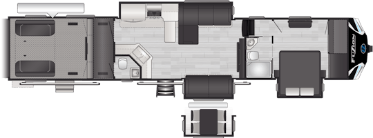 Floorplan of RV model 429