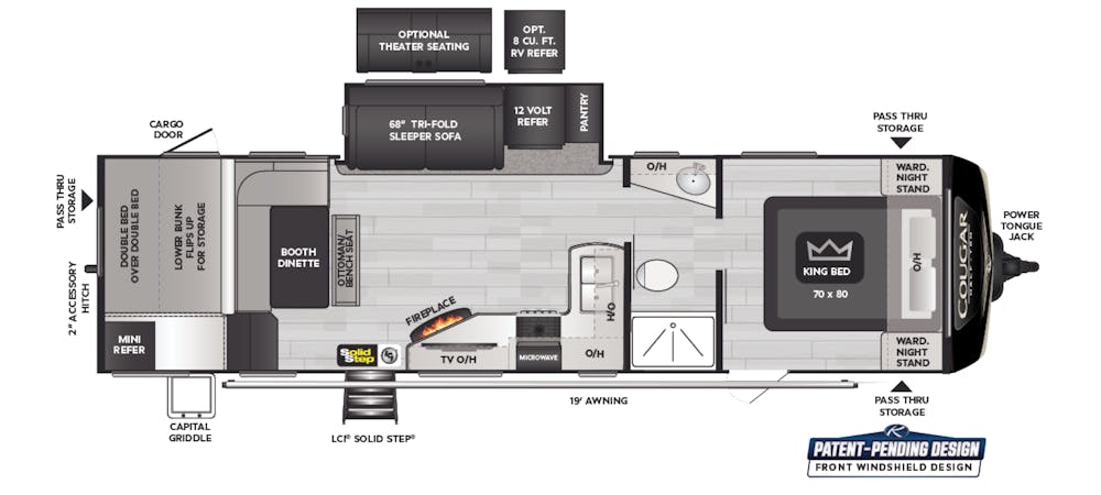 Cougar Half-Ton 30BHS Floorplan