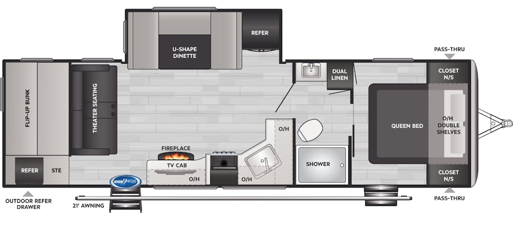 Springdale 286BHU Floorplan Drawing