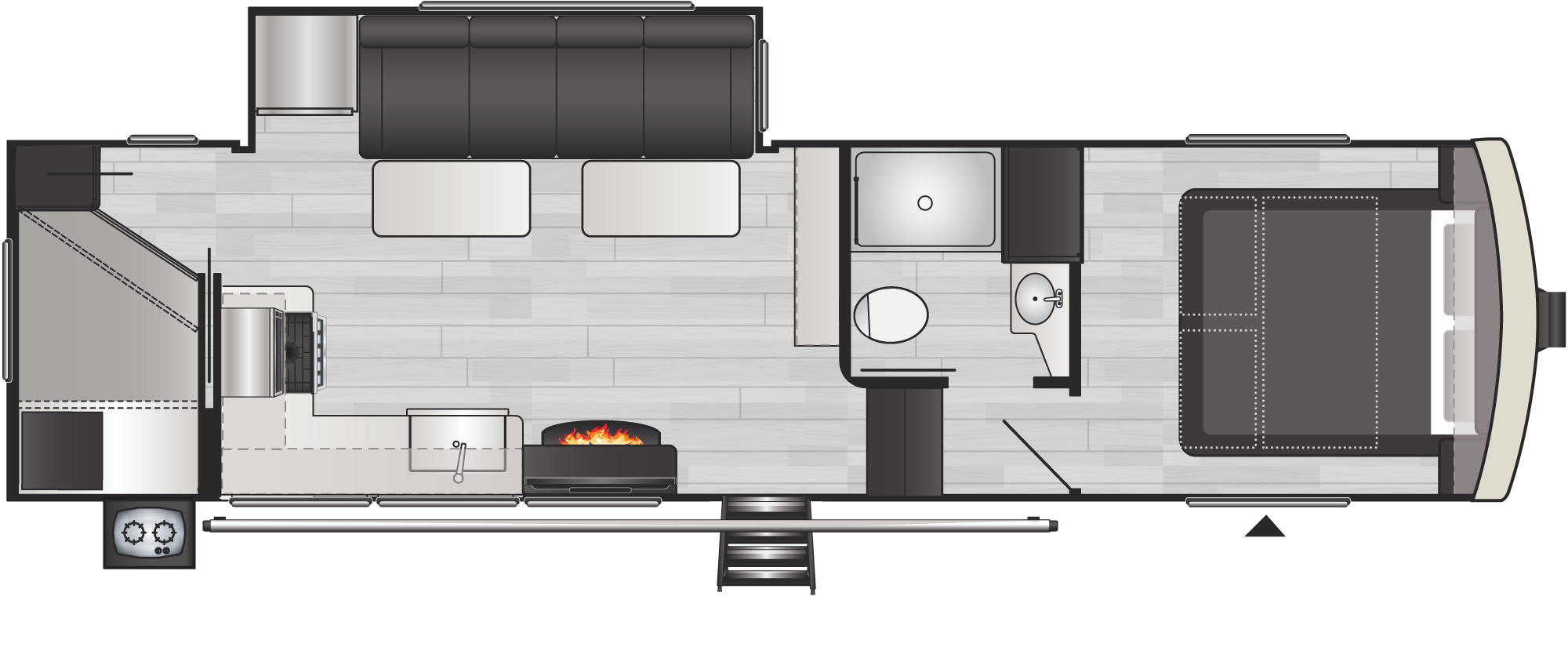 Arcadia Half Ton 3370BH floorplan