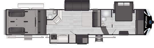 Floorplan of RV model 428