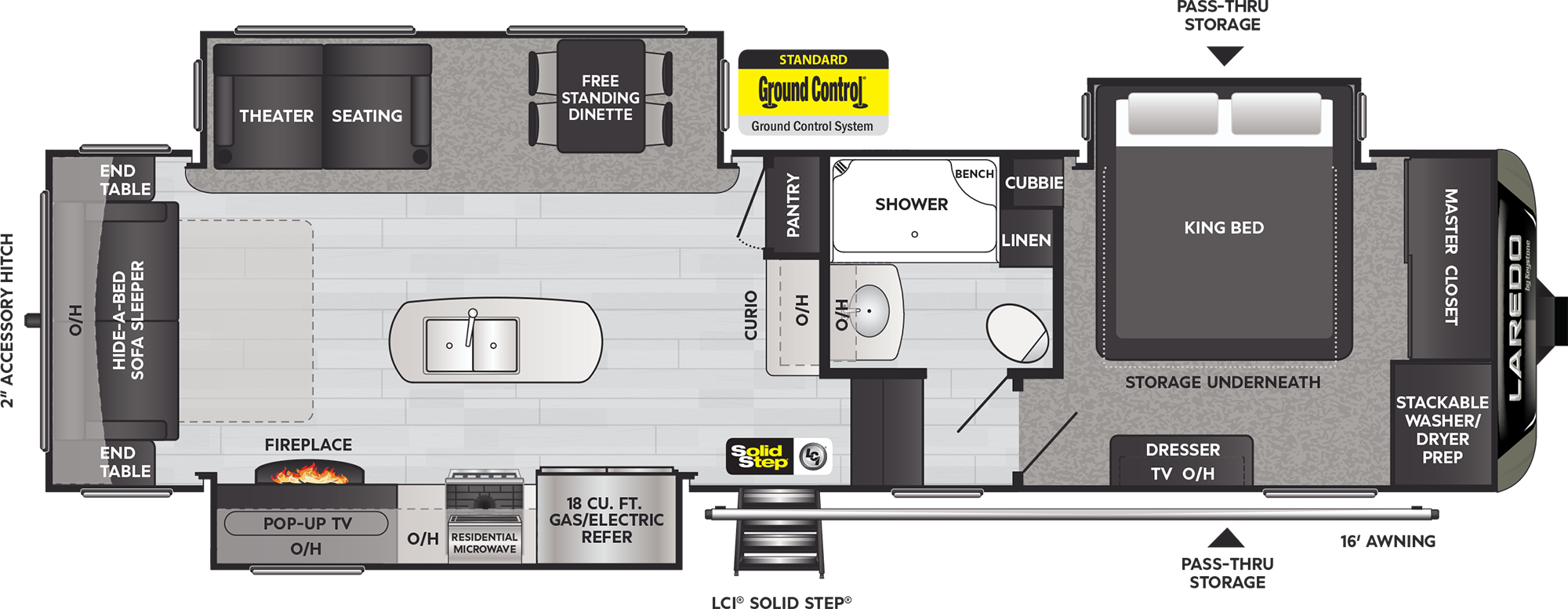 2021 Keystone Laredo 310RS floorplan diagram