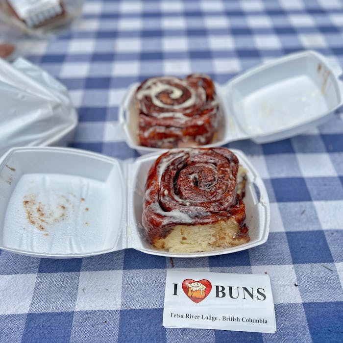Cinnamon Buns at Testa River Lodge
