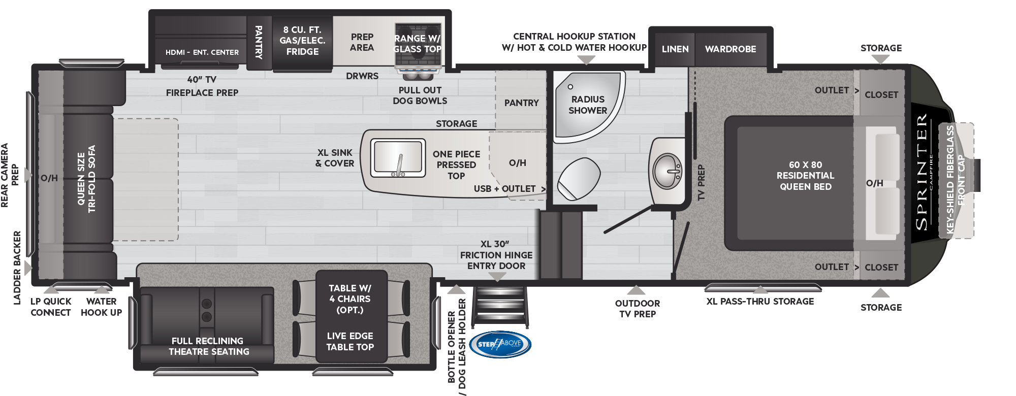 Sprinter Campfire 29FWRL floorplan