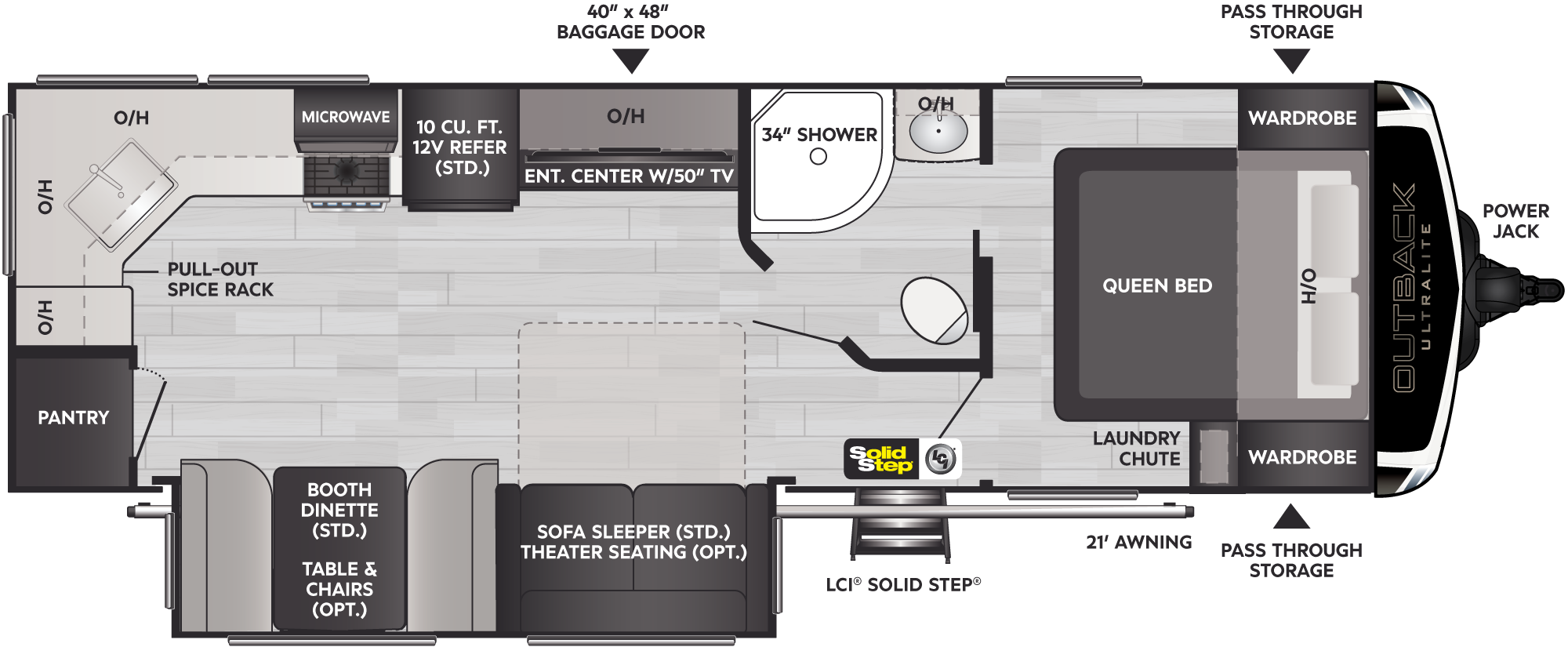 2024 Keystone Outback Ultra Lite 260UML floorplan diagram