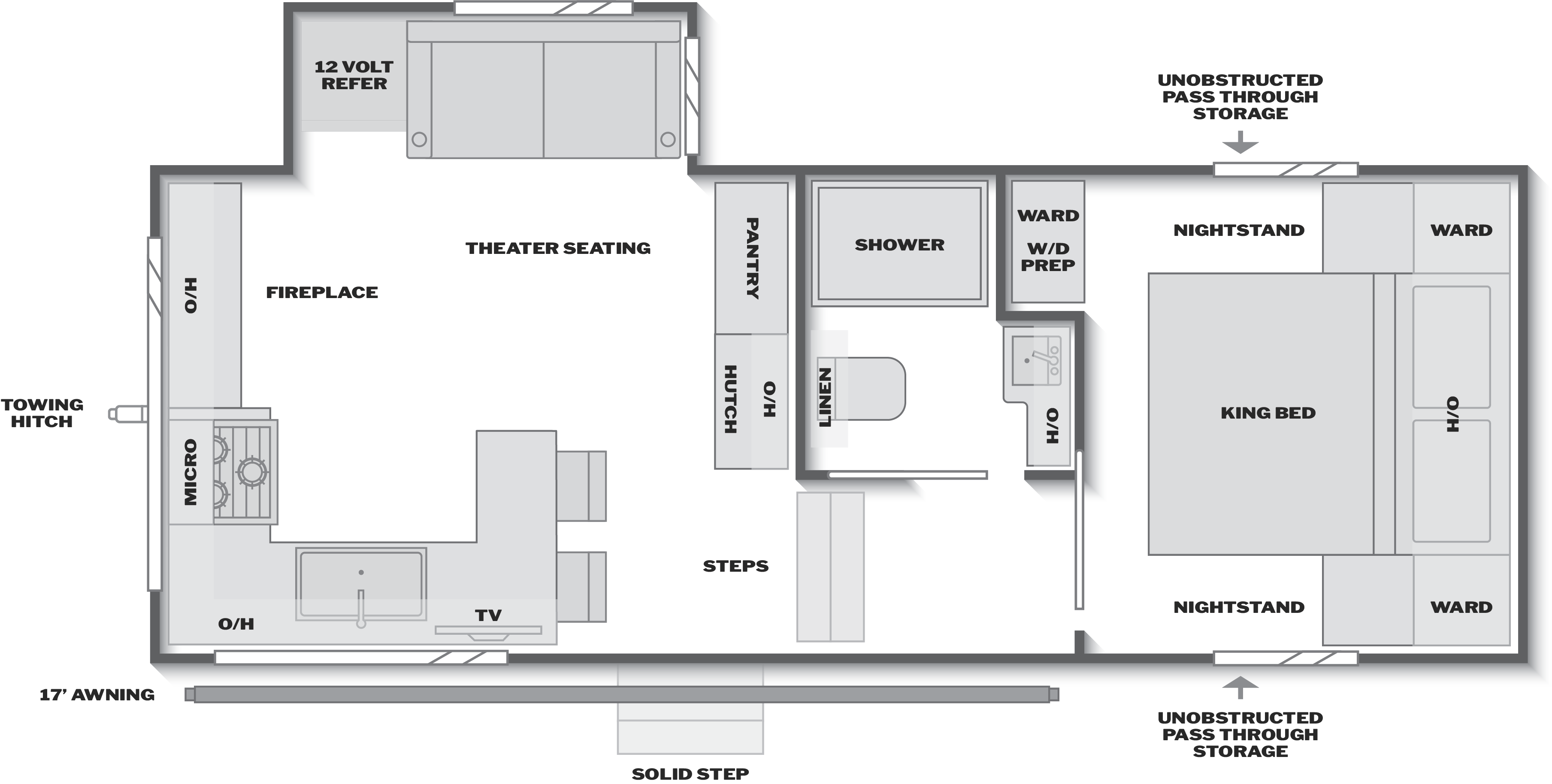 Floorplan of RV model 2100ML