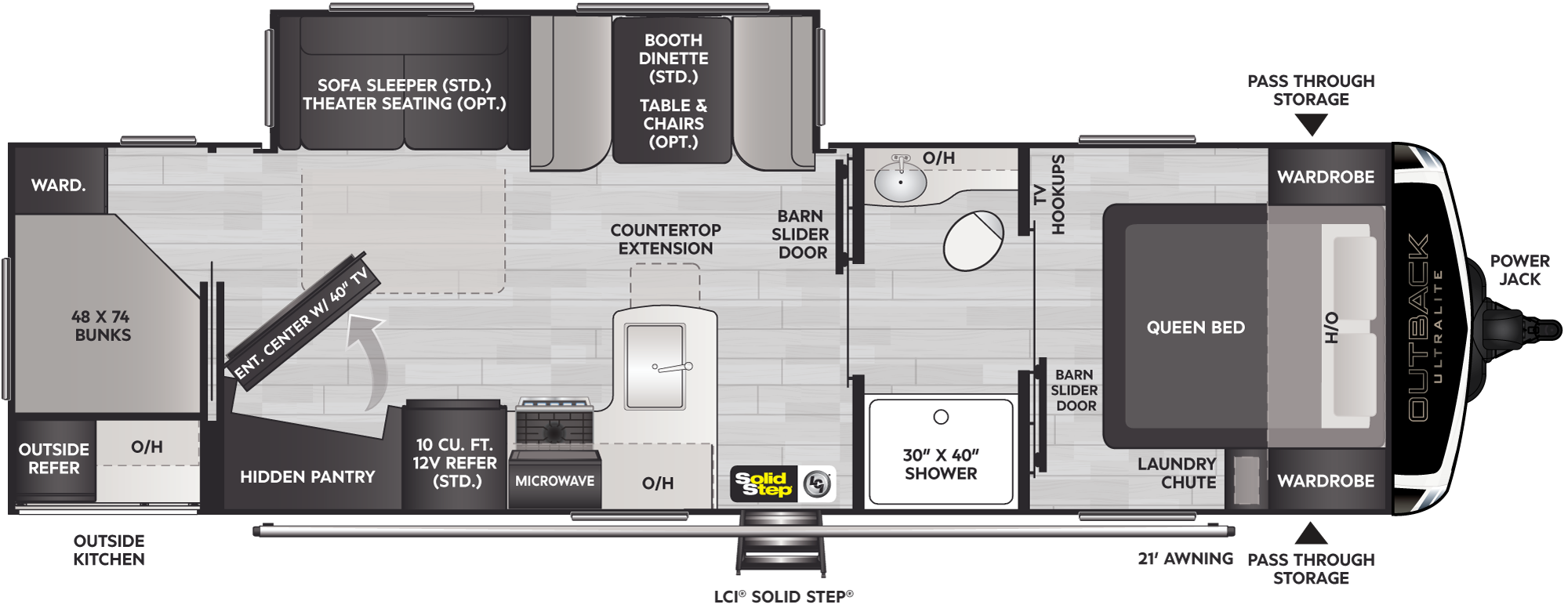 2024 Keystone Outback Ultra Lite 291UBH floorplan diagram