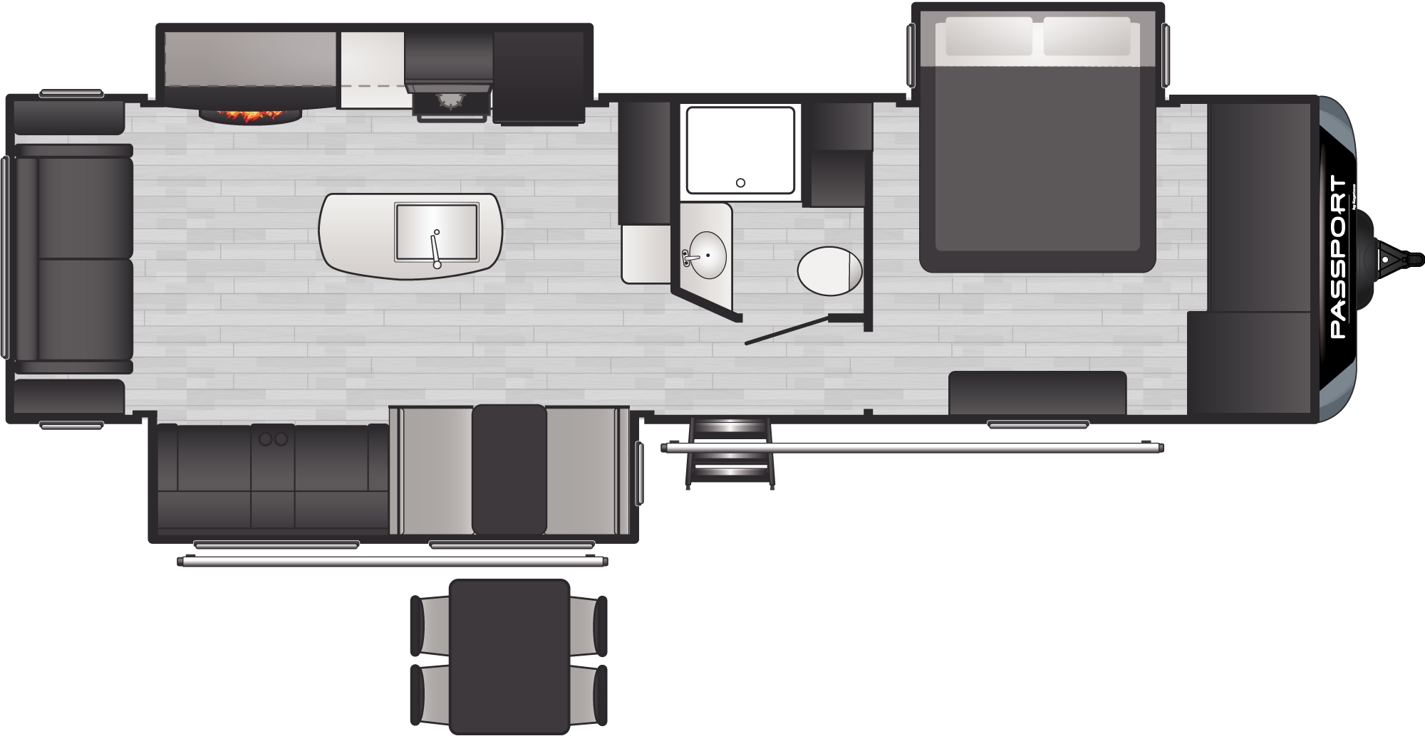Passport Gt 3100RE floorplan