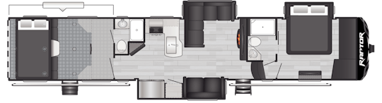 Floorplan of RV model 431