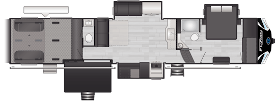 Floorplan of RV model 425
