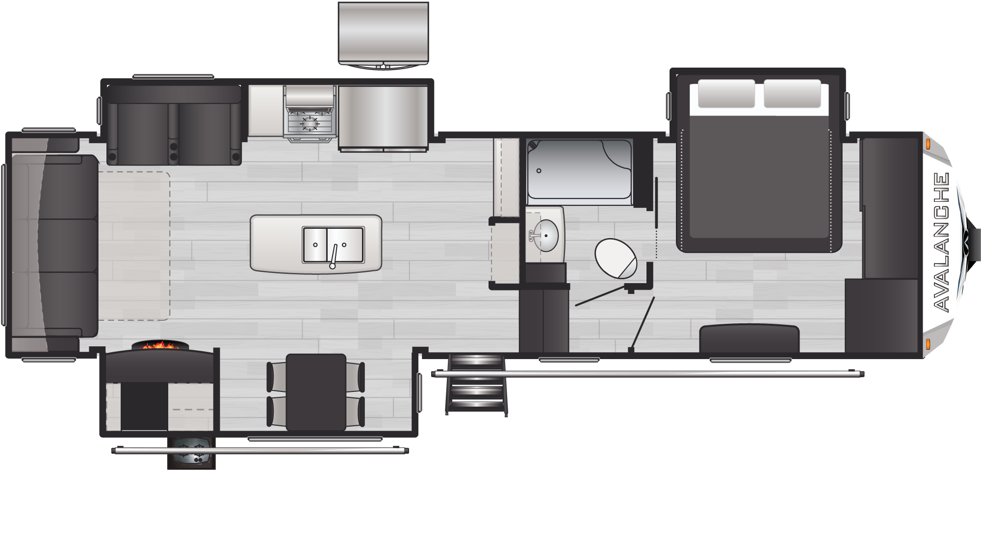 Avalanche 302RS floorplan