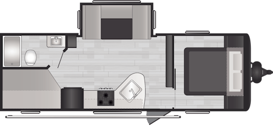Floorplan of RV model 240BHCWE