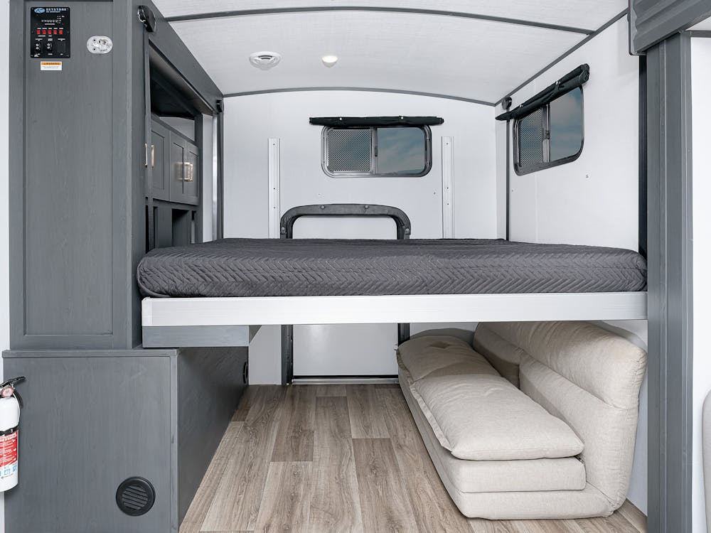 Bullet 312BHS Back Inside (Bed Down)
