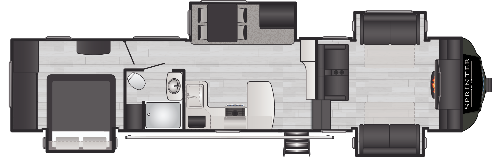 Sprinter Limited 3670FLS floorplan
