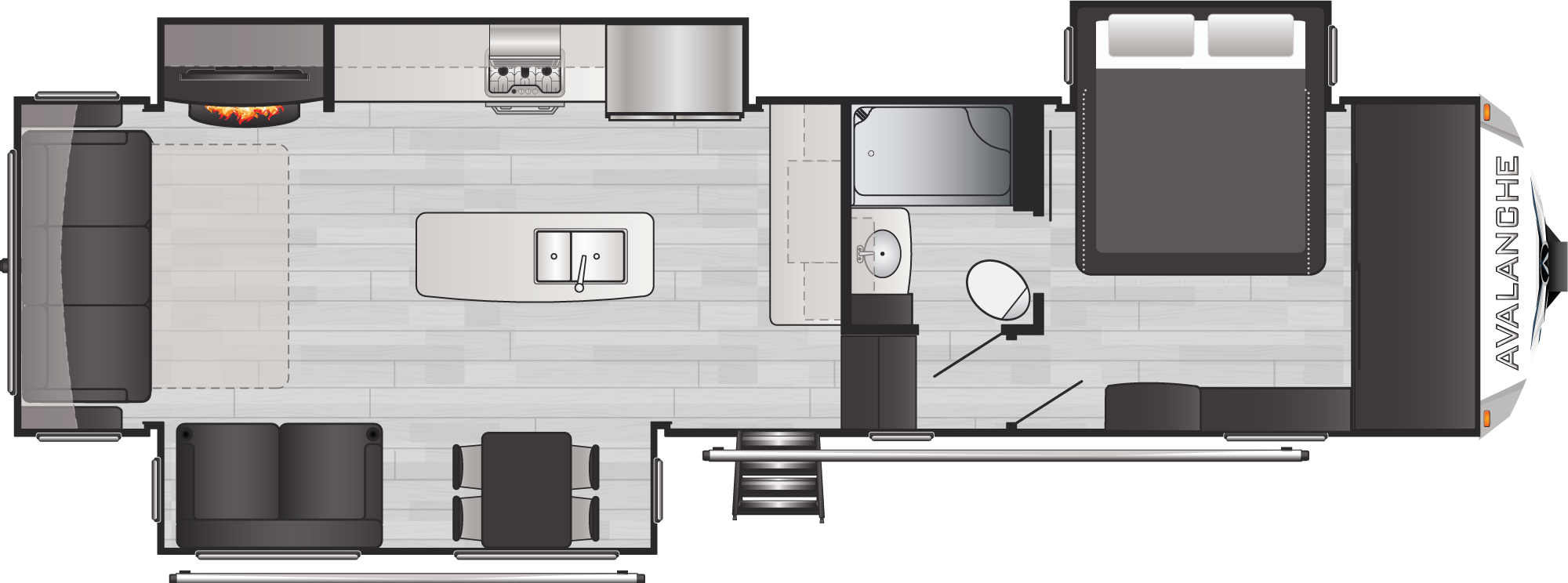 Avalanche 322RL floorplan