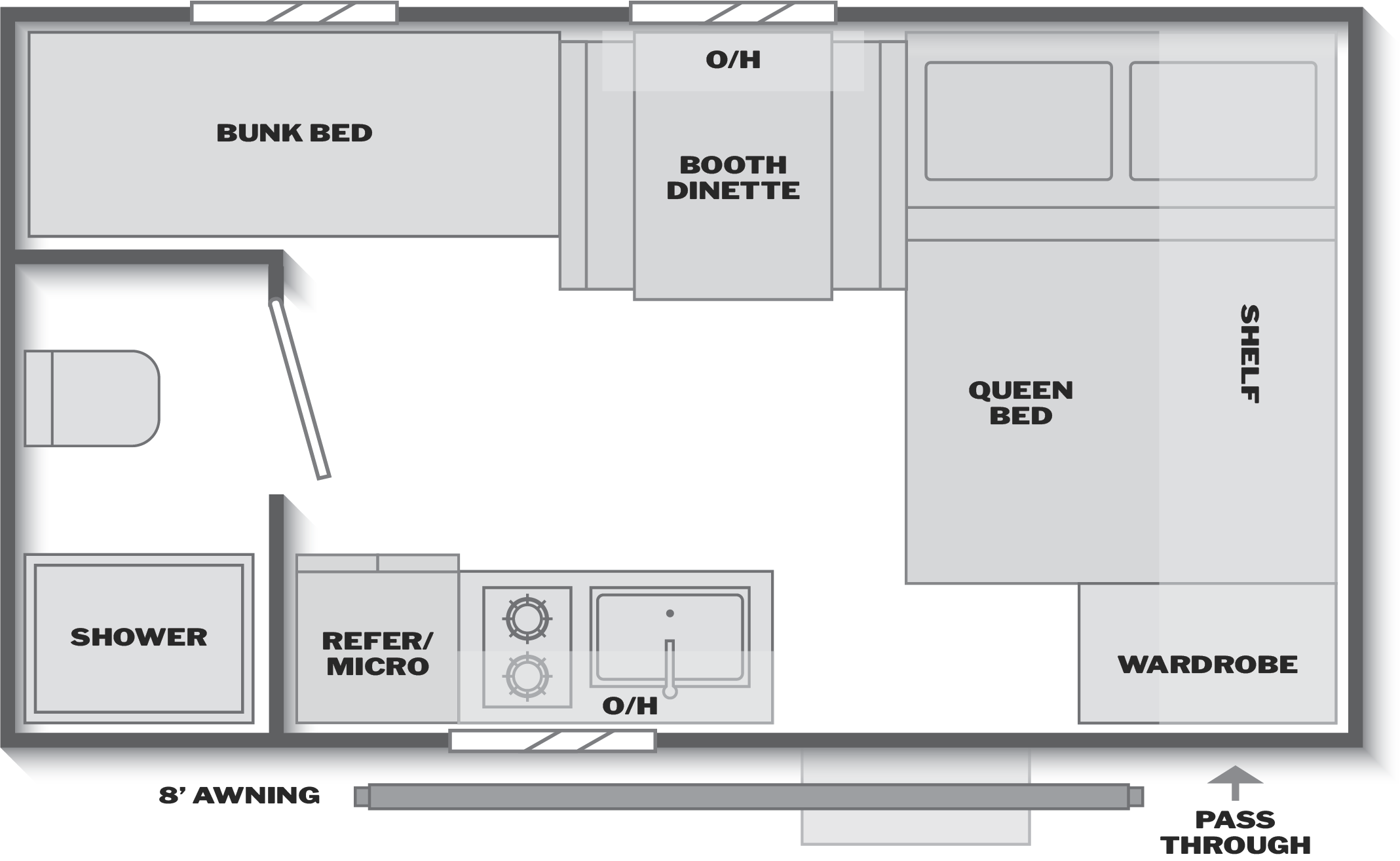 Keystone Coleman 17B floor plan layout published by Keystone