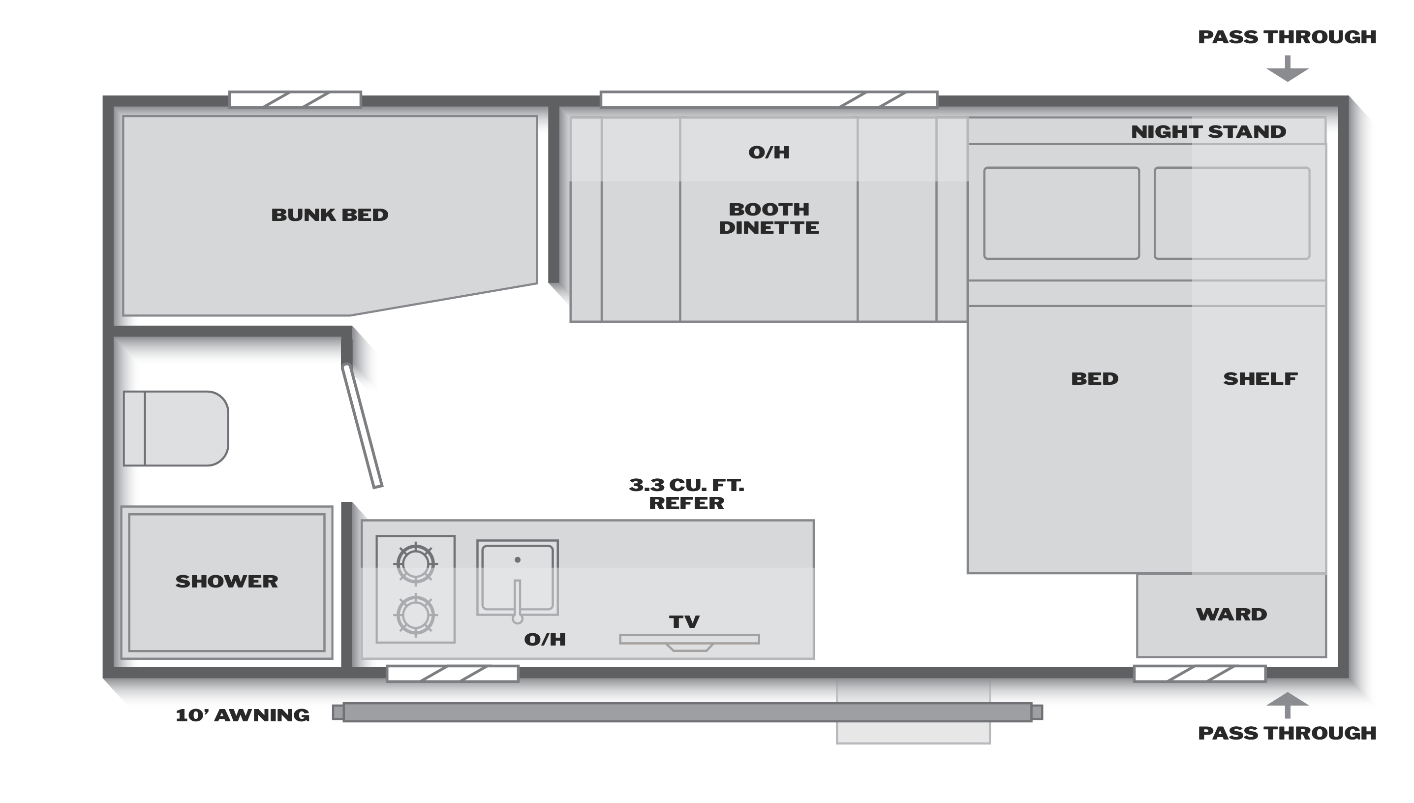Coleman Travel Trailers 18OG floorplan
