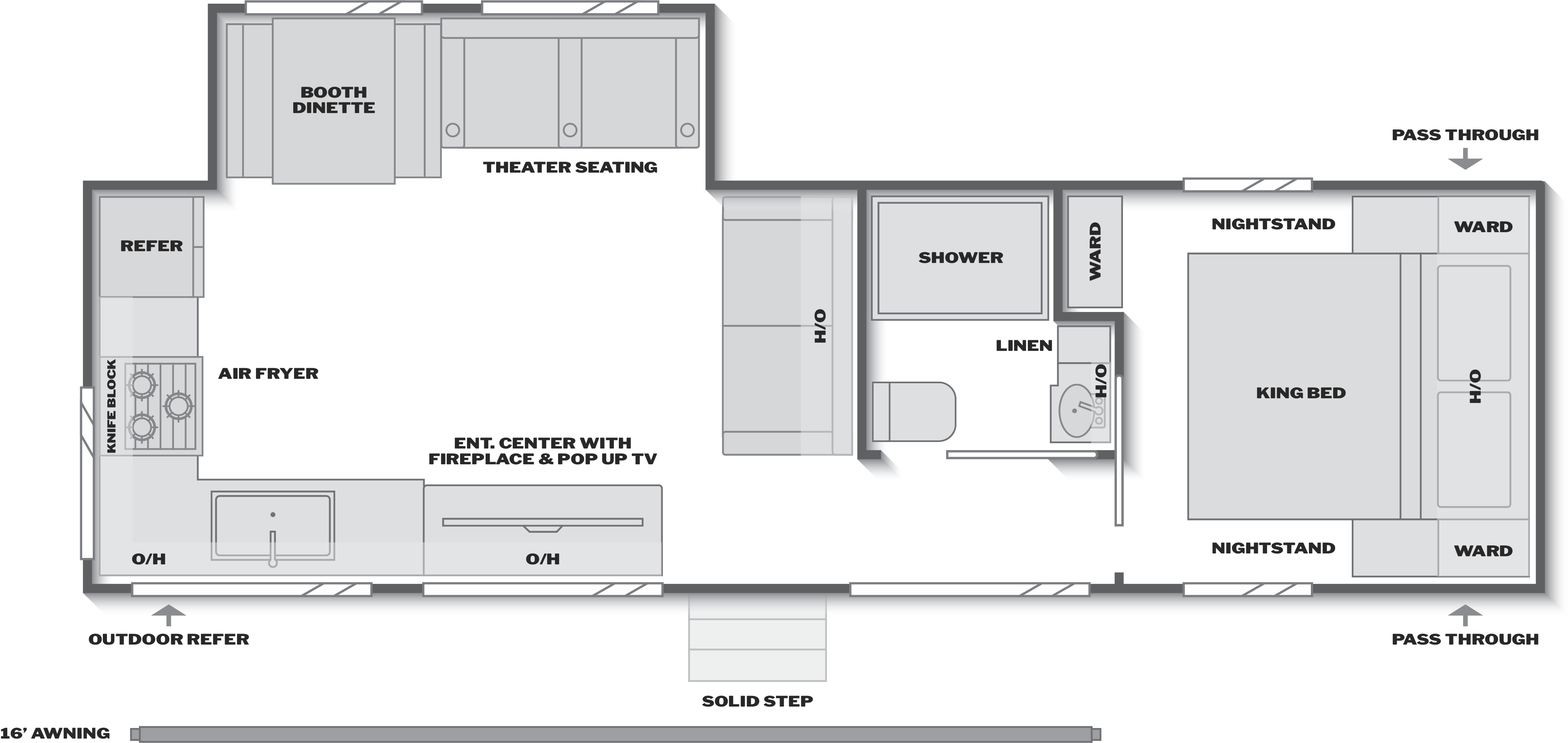 Floorplan of RV model 29RKS